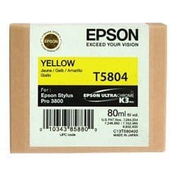 Epson T5804 - 80 ml Geel inkt cartridge - C13T580400