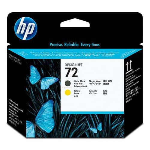 HP 72 Printkop Mat Zwart - Geel - C9384A