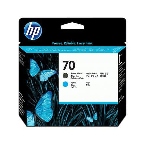 HP 70 Printkop Mat Zwart - Cyaan - C9404A