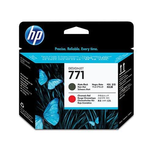 HP 771 Printkop Mat Zwart - Chr Rood - CE017A