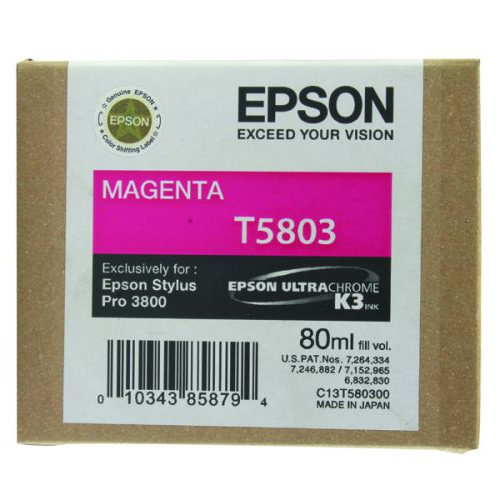 Epson T5803 - 80 ml Magenta inkt cartridge - C13T580300