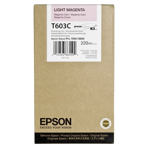 Epson T603C - 220 ml Licht Magenta inkt cartridge - C13T603C00