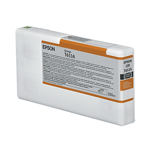 Epson T653A - 200 ml Oranje inkt cartridge - C13T653A00