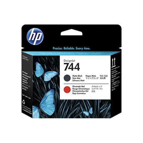 HP 744 - Mat Zwart en Chromatisch Rood printkop - F9J88A