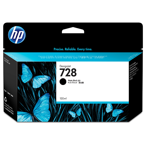 HP 728 - 130 ml Mat Zwart Inkt Cartridge - 3WX25A
