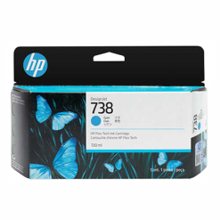 HP 738 130-ml Cyaan DesignJet Ink Cartridge - 498N5A