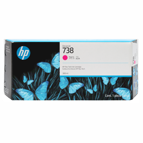 HP 738 300-ml Magenta DesignJet Ink Cartridge - 676M7A 1 HP 738 300-ml Magenta DesignJet Ink Cartridge - 676M7A