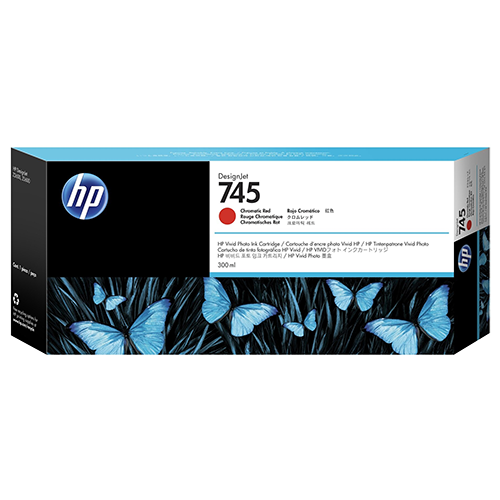 HP 745 - 300 ml Chromatische Rood inkt cartridge - F9K06A